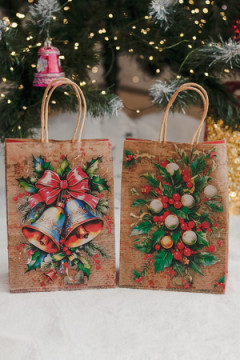 Набор крафт-пакетов новогодний 2 шт