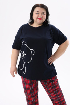 Пижама с брюками больших размеров Мишка