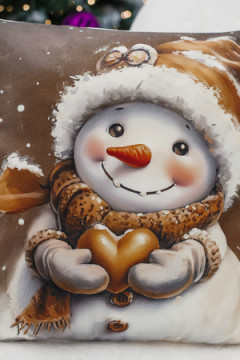 Наволочка декоративная новогодняя 2 шт 3D эффект велюр