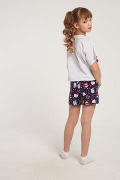 Пижама с шортами ПД-019-073 Кот Новый год