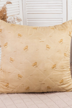 Подушка "Овечья шерсть" п/э полиэфирное волокно,стег,пакет с пл.ручкой(Н)