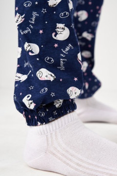 Пижама с брюками Кисонька короткий рукав