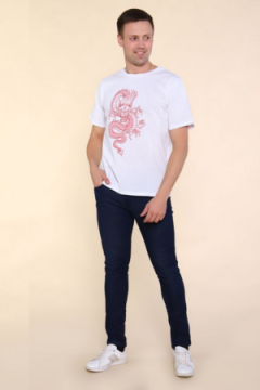 2224 Футболка мужская Тату дракона