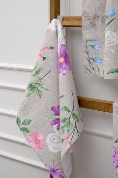 Полотенце кухонное Бабочки и цветы