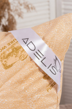 Подушка "Овечья шерсть" тик на молнии лебпух+овеч, стег, лента, сумка(Н)