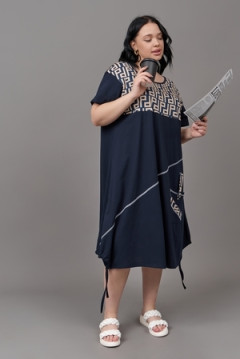 Платье П-02 орнамент ГИГАНТ домашнее больших размеров