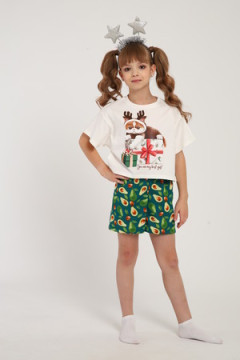Пижама с шортами ПД-019-073 Кот Новый год