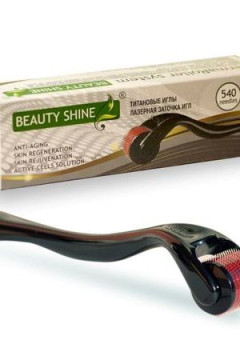 Мезороллер для лица и тела Beauty Shine 540 игл 1. 00 мм черный. Титановые иглы