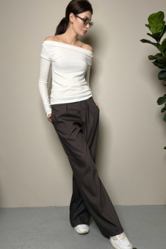 Лонгслив облегающий полупрозрачный с длинным рукавом