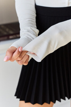 Водолазка облегающая с необработанными швами