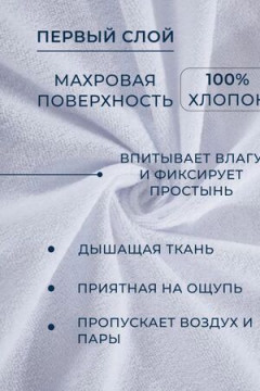 Наматрасник MERCANA непромокаемый на резинке, защитный борт высотой 35 см