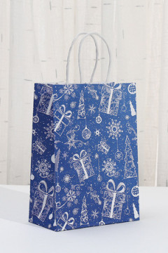 Набор крафт-пакетов подарочных новогодних 3 шт