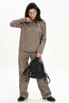 Брюки из мягкой эко замши