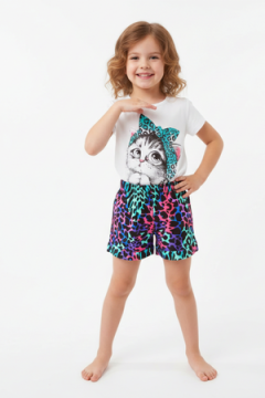 Костюм Кошка в косынке 33068 розовый