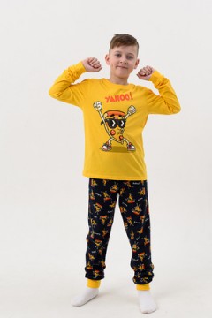 Пижама с брюками Пицца детская длинный рукав