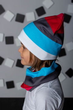 Комплект шапка и шарф Полоса 2