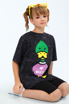 Костюм с велосипедками для девочки "Утка Луи" арт. КД-001-1