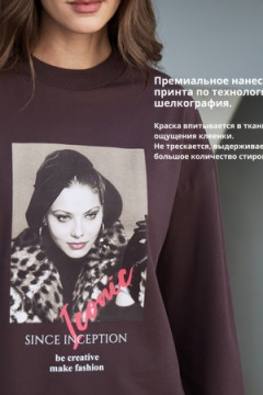 Лонгслив оверсайз с принтом