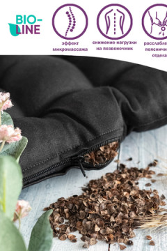 Подушка для мебели Bio-Line с гречневой лузгой PSG25