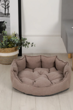 Лежанка для кошек и собак 50×60 с бортиками LDZR, рогожка, оксфорд, износостойкая, Bio-Line