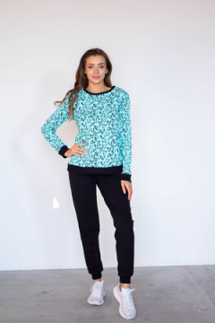 Костюм с брюками Сердца ментол