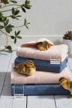 Набор махровых полотенец Vantaa 480 гр 100% хлопок Tilkku Takki, TT-06/4-V-розовый/синий