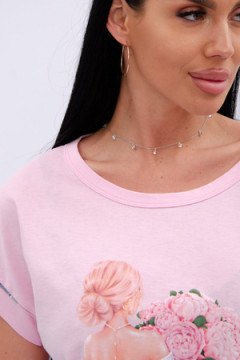 Пижама с шортами Пионы