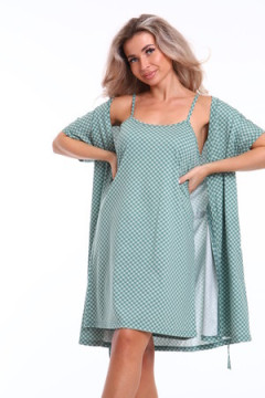 Пеньюар с сорочкой Флора 045