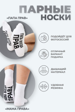 Носки мужские Папа прав