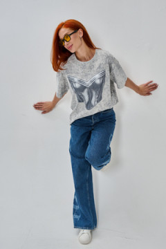 8594 футболка женская оверсайз