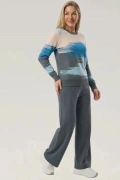 Костюм с брюками Вязаный Морской