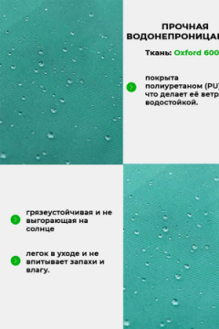 Матрас для шезлонга, лежака 60х190 сегментный SZO, Oxford 600D, поролон, пенополиуретан, непромокаемый Bio-Line