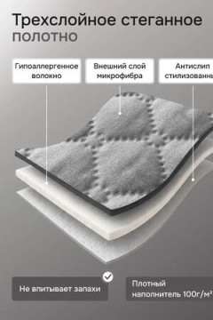 Дивандек на диван угловой, 2 шт антискользящие 190х70/150х70 (Марлин)