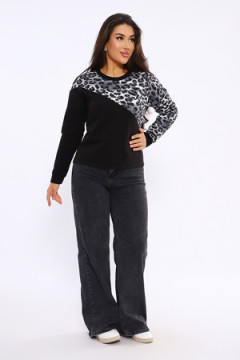 Свитшот 2025-1 леопард через плечо