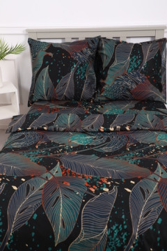 КПБ Черное Зеленое полисатин