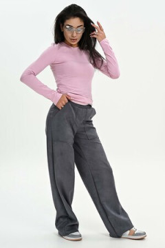 Брюки из мягкой эко замши