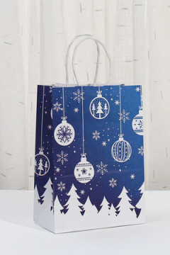 Набор крафт-пакетов подарочных новогодних 3 шт