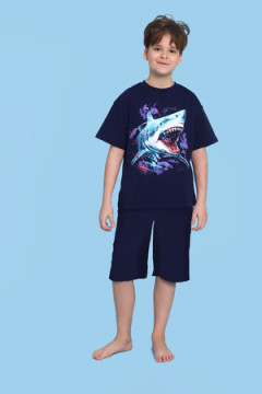 Пижама с шортами арт. ПМ-022-058 Акула