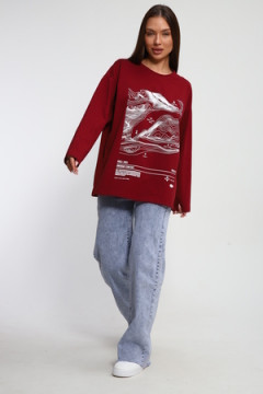 Лонгслив унисекс с принтом Карта ЛГ-01