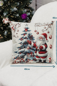 Наволочка декоративная новогодняя 2 шт рогожка