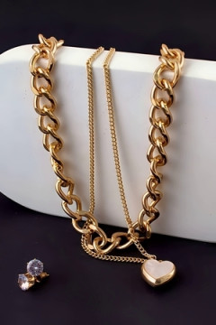 Колье Сердце двустороннее + Подарок