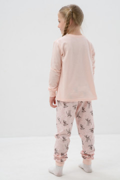 Пижама с брюками Кулирка с рибаной длинный рукав