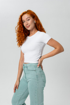 14410 футболка женская укороченная