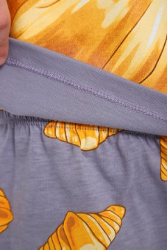 Пижама с шортами Круассаны арт. ПД-019-088