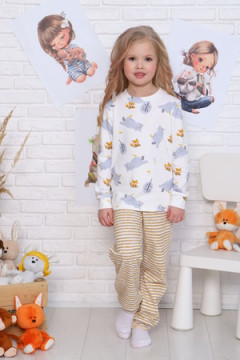 Детская пижама с брюками Зверята