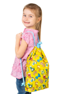 Мешок для обуви Динозавры желтые