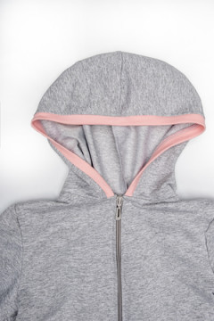 Костюм с бриджами Эмми серый с розовым