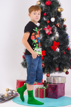 Детские носки высокие Санта Рок