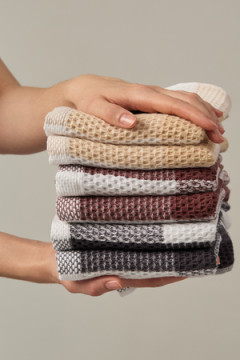 Набор вафельных полотенец Квадро 6 шт.