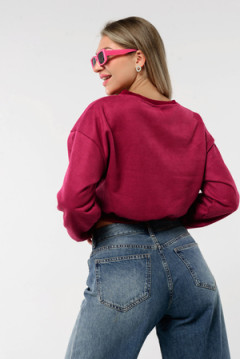 Свитшот 3 оверсайз короткий